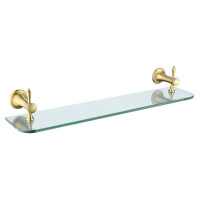 Wand-Glasablage Antica, Altbronze, 60 cm