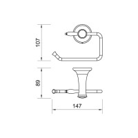 Toilettenpapierhalter Antica, Altbronze