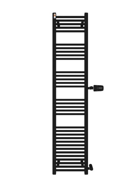 MERT Austausch Badheizkörper schwarz gerade, 400*1800 mm, Anschluss an der Seite 900 mm