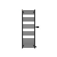 MERT Austausch Badheizkörper schwarz gerade, 600*1750 mm, Anschluss an der Seite 900 mm
