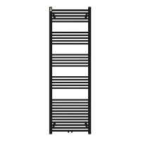 MERT Badheizkörper schwarz gerade, 600*1800 mm, Mittelanschluss