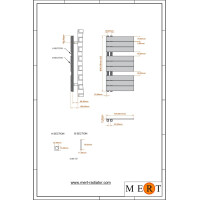 MERT Design Badheizkörper ASK, Verkehrsweiss RAL 9016 matt Struktur, 400*800 mm