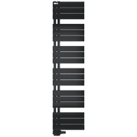 MERT Design Badheizkörper ASK, Tiefschwarz RAL 9005 matt Struktur, 400*1640 mm
