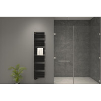 MERT Design Badheizkörper ASK, Tiefschwarz RAL 9005 matt Struktur, 400*1640 mm