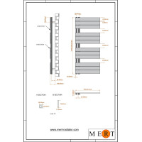MERT Design Badheizkörper ASK, Verkehrsweiss RAL 9016 matt Struktur, 500*1150 mm