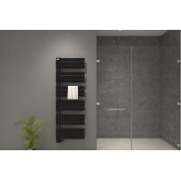 MERT Design Badheizkörper ASK, Tiefschwarz RAL 9005 matt Struktur, 600*1640 mm