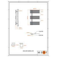 MERT Design Badheizkörper ELEN, verchromt, 500*800 mm