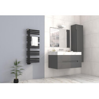 MERT Design Badheizkörper ELEN, Tiefschwarz RAL 9005 matt Struktur, 500*1200 mm