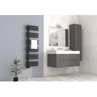 MERT Design Badheizkörper ELEN, Tiefschwarz RAL 9005 matt Struktur, 500*1500 mm