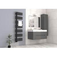 MERT Design Badheizkörper ELEN, Tiefschwarz RAL 9005 matt Struktur, 500*1800 mm
