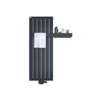 MERT Design Badheizkörper TEO, Anthrazit RAL 7016 Feinstruktur Matt, 445*1200 mm, Mittelanschluss