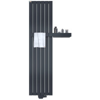 MERT Design Badheizkörper TEO, Anthrazit RAL 7016 Feinstruktur Matt, 445*1800 mm, Mittelanschluss