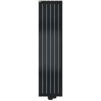 MERT Design Badheizkörper TEO, Tiefschwarz RAL 9005 Feinstruktur Matt, 445*1800 mm, Mittelanschluss