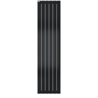 MERT Design Badheizkörper TEO, Tiefschwarz RAL 9005 Feinstruktur Matt, 445*1800 mm, Mittelanschluss
