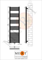 MERT Elektro-Badheizk&ouml;rper wei&szlig;, gerade, 500*1800 mm, bef&uuml;llt.