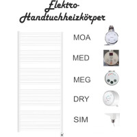 MERT Elektro-Badheizkörper weiß, gerade, 600*800 mm, befüllt.