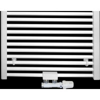 MERT Multiblock/Hahnblock mit Ventil (rechts), ECKFORM, Weiss
zur Verwendung an Heizkörpern mit Vor- und Rücklaufanschluss. Rohrabstand 50 mm. 
Einsetzbar:
als Thermostatventil, als Absperrverschraubung, zum Entleeren, zum Befüllen