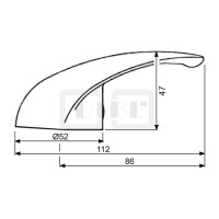 DIBLfix Messingguss-Griffhebel zur Serie DIBLdesign, zur Kartuschengröße Ø 40 mm und Ø 42 mm