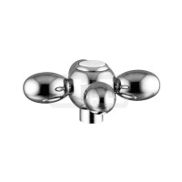 DIBLfix Messing-Griff zur Serie DIBLstil, Markierungsplättchen mit Markierung "W"