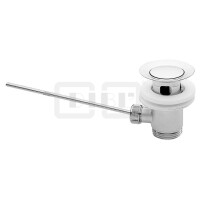 DIBLfix Messing-Waschtisch-Ablaufgarnitur 1¼", mit gestrahltem Korpus, mit rundem Kunststoff-Verschlussstopfen Durchmesser 40 mm