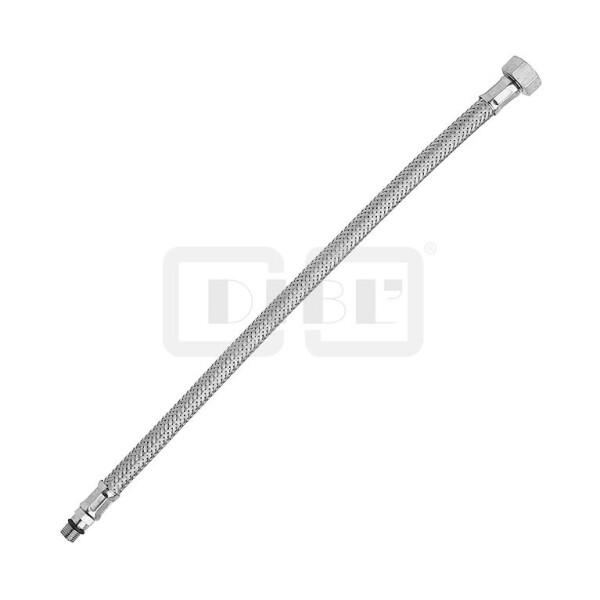 DIBLfix Flexibler Edelstahl-Anschlussschlauch, M 10 x 1 Außengewinde x ⅜" Überwurf-Innengewinde, 350 mm