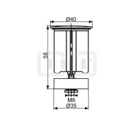 DIBLfix Runder Messing-Verschlussstopfen Durchmesser 40...