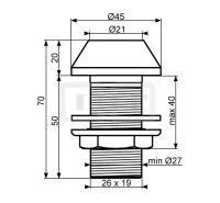 DIBLfix Runde Messing-Durchführung zum...