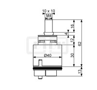 DIBLfix Keramikkartusche Ø 40 mm, mit...