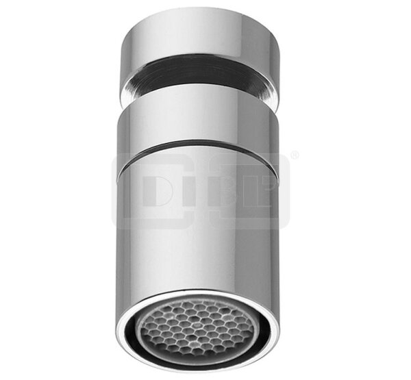 DIBLfix Design-Strahlregler ohne Luftansaugung, mit M 22 x 1 Innengewinde, mit zusätzlichem Kugelgelenk M 22 x 1 Innengewinde