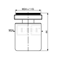 DIBLfix Design-Strahlregler ohne Luftansaugung, mit M 22 x 1 Innengewinde, mit zusätzlichem Kugelgelenk M 22 x 1 Innengewinde