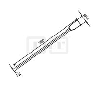 DIBLfix Messing-Zugstange, mit Messing-Betätigungsknopf
