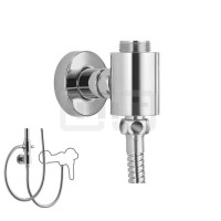 DIBLfit Adapter zur Verbindung und Fixierung einer Brauseaufsatz-Kombination mit einer vorhandenen Aufputz-Brausebatterie mit Brauseabgang unten mit ½" AG
