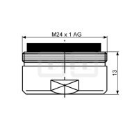 DIBLfix Strahlregler mit Luftansaugung, mit M 24 x 1...