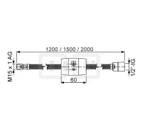 DIBLfix Nylon-Auszugbrauseschlauch ½"...