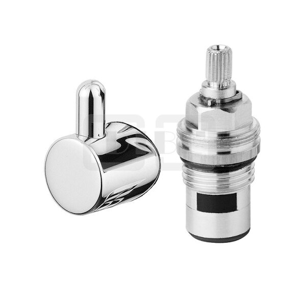 DIBLfix Ersatz-Spültisch-Geräteabsperrventil mit Keramik-Oberteil ½", mit Messingguss-Betätigungsgriff