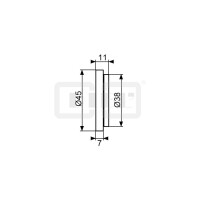 DIBLfix Brausestangen-Fliesen-Distanzstück Ø 45 mm x 7 mm