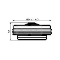 DIBLfix Ultraflacher Strahlregler M 24 x 1 Außengewinde, mit zusätzlicher Dichtung