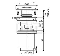 DIBLfix Runde Waschtisch-Klick-Klack-Ablaufgarnitur...