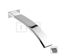 DIBLfix Eckiger Messing-Wand-Schwallauslauf...