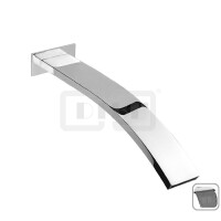 DIBLfix Eckiger Messing-Wand-Schwallauslauf ½" - Ausladung 206 mm