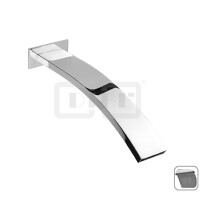 DIBLfix Eckiger Messing-Wand-Schwallauslauf ½" - Ausladung 159 mm