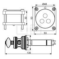 DIBLfix Unterputz-Verlängerungssatz 30 mm zur Universal-Einbaukörper-Einheit, passend zu 241901