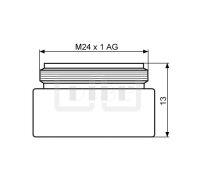 DIBLfix Strahlregler mit Luftansaugung, mit M 24 x 1 Außengewinde, mit Diebstahlsicherung (ohne Spezial-Montageschlüssel)