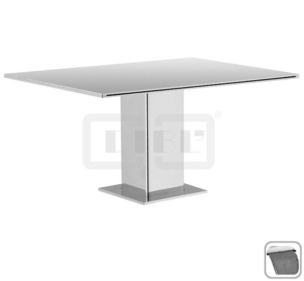 DIBLfix Eckiger Edelstahl-Cascaden-Schwallauslauf ½" zur Wannenrandmontage, auf eckigem Standfuß