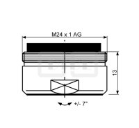 DIBLfix Strahlregler mit Luftansaugung, mit M 24 x 1...