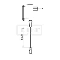 DIBLfix Netzstecker 230 Volt zur Infrarot-Elektronikarmatur, mit Anschlusskabel mit wassergeschütztem Vateranschluss