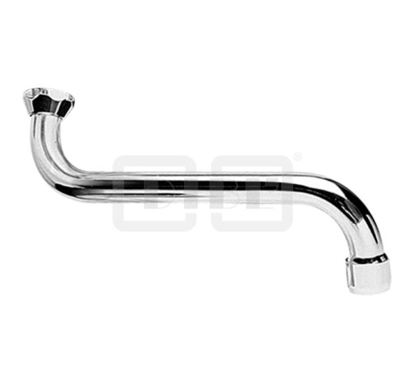 DIBLfix Messingrohr-Auslauf, S-Form, Ausladung 250 mm