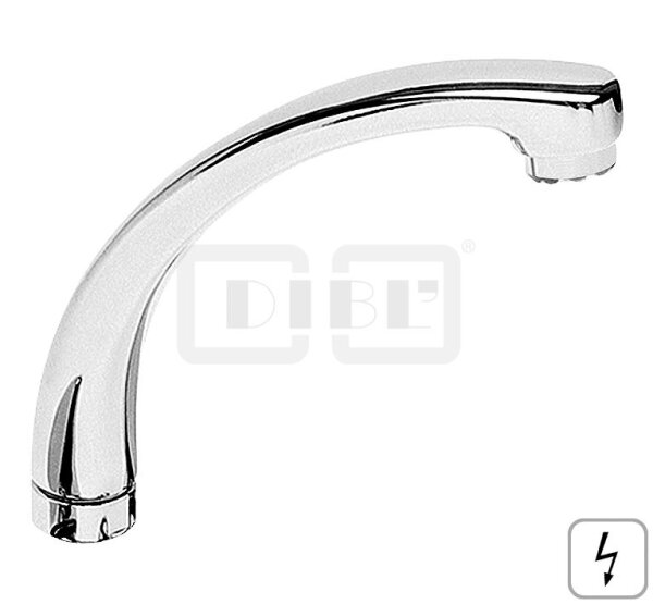 DIBLfix Messingguss-Auslauf, HU-Form, Ausladung 130 mm