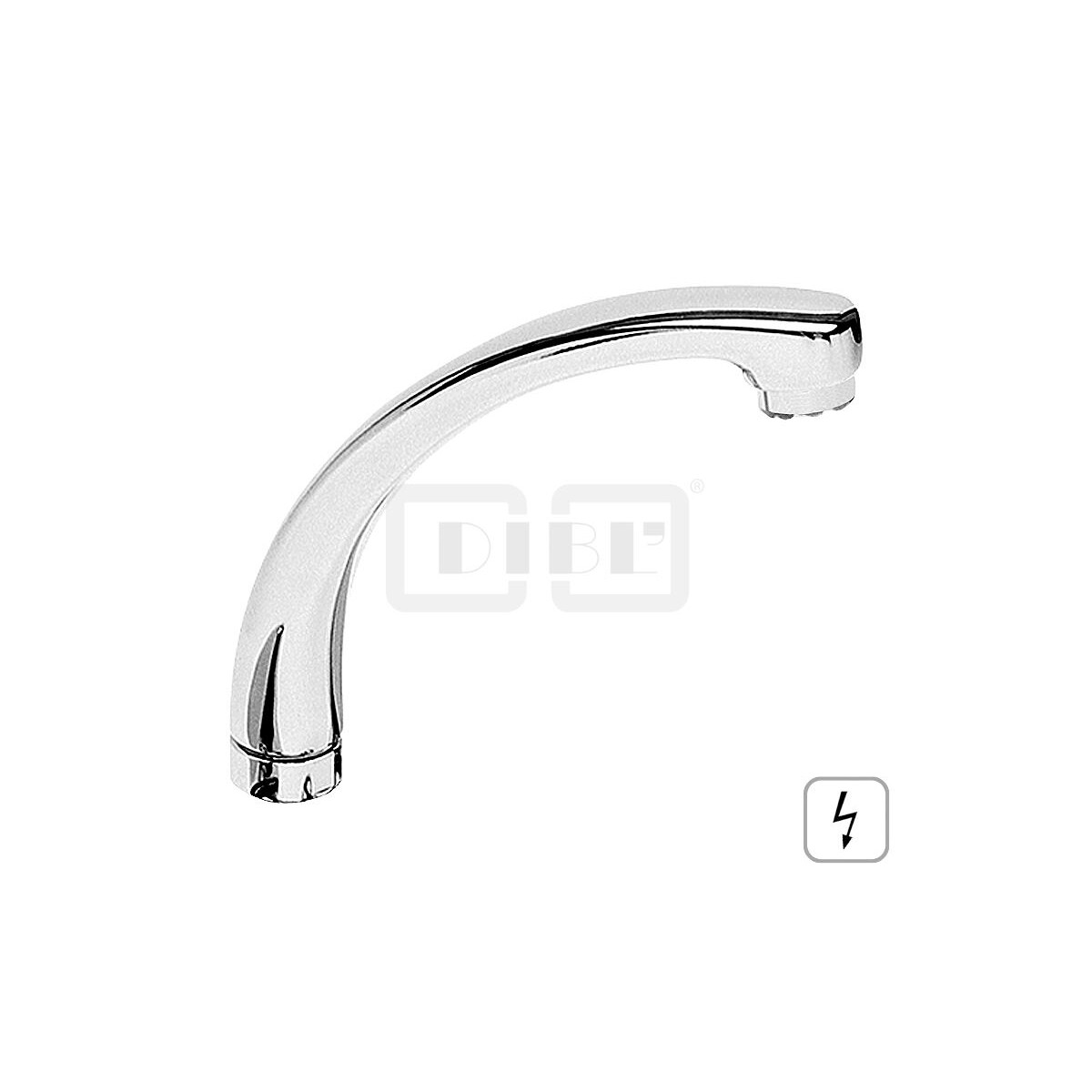 DIBLfix Messingguss-Auslauf, HU-Form, Ausladung 200 mm