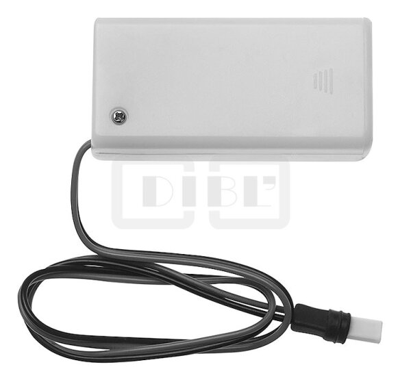 DIBLfix Batteriebox zur 9 Volt Blockbatterie zur Infrarot-Elektronikarmatur, mit Anschlusskabel mit wassergeschütztem Vateranschluss